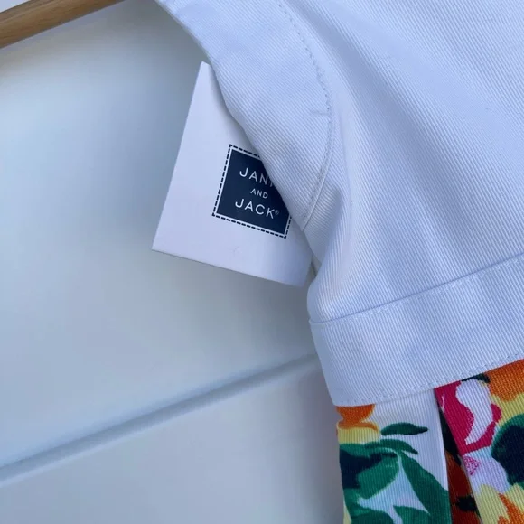 Janie and Jack White Dress with Colorful Floral Accents - Picture 4 of 4